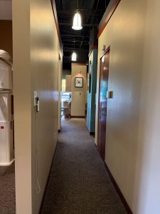 Hallway at Green Dental showing treatment rooms